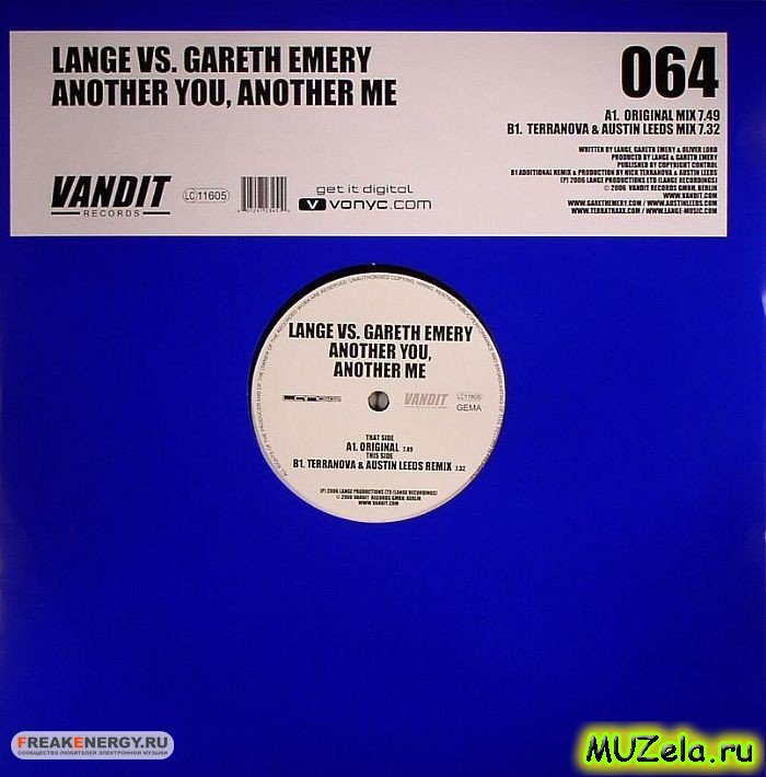 Lange Vs. Gareth Emery - Another You Another Me